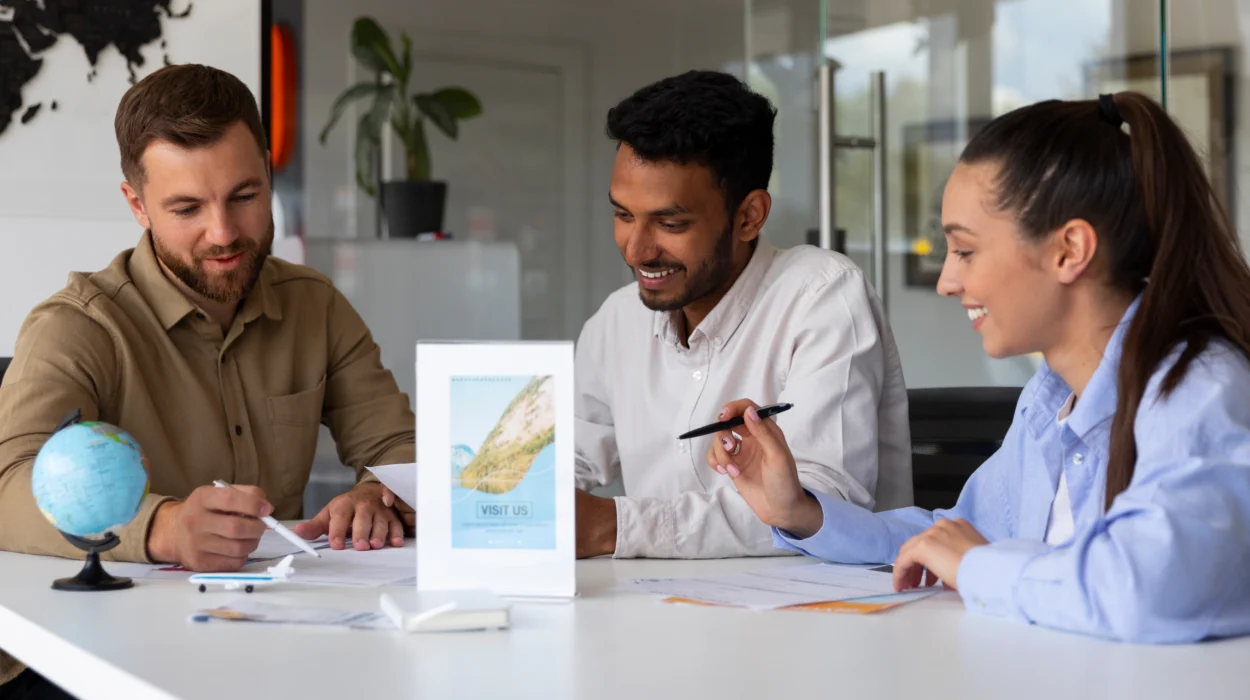 Entrepreneur shaking hands with buyer after successful business sale