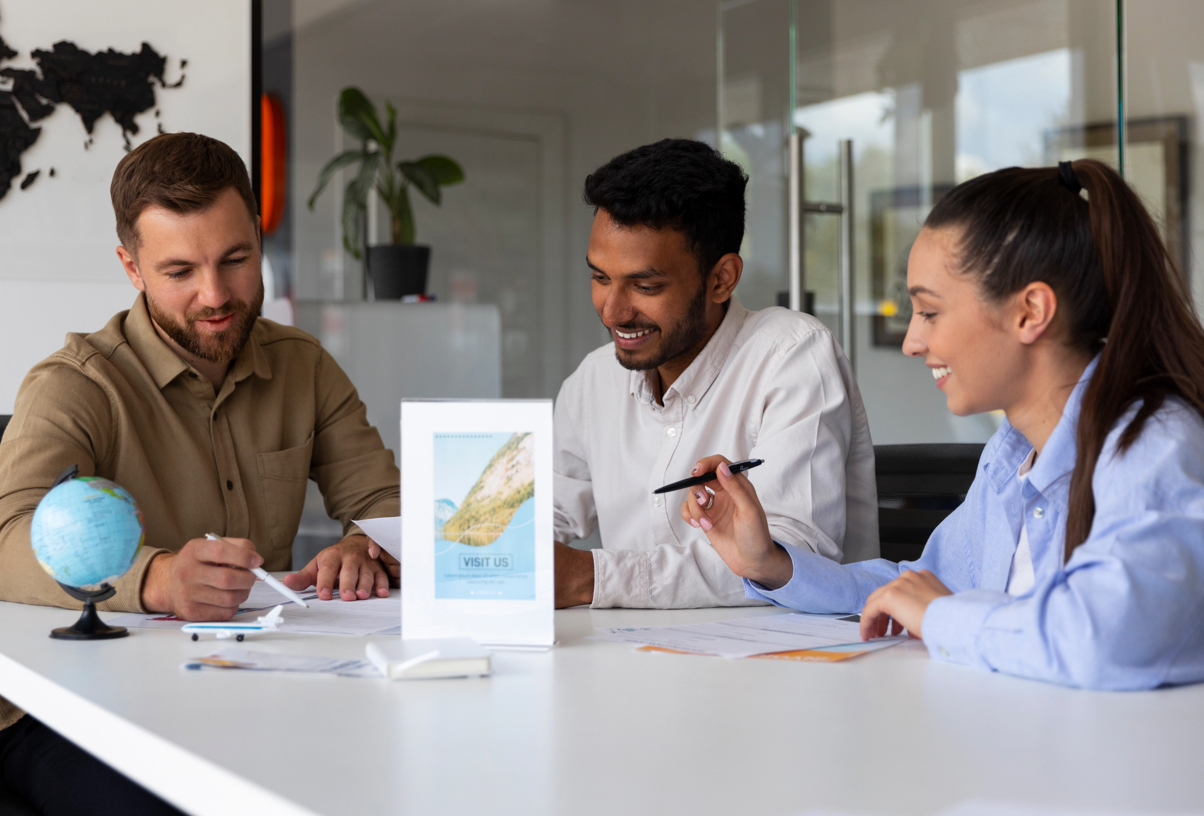 Entrepreneur shaking hands with buyer after successful business sale